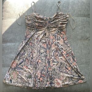 Urban Outfitters Dasha Ruched Bodice Mini Dress